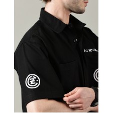 POLOKOŠILE (TRIČKO S LÍMEČKEM) ČERNÉ - ČZ MOTORCYCLES - (UNISEX)